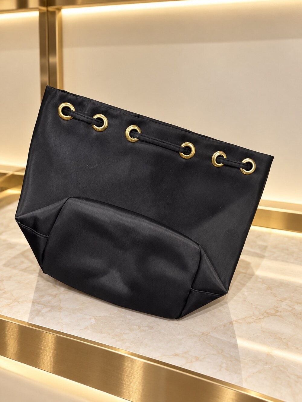 Prada Black Drawstring Makeup Bag | Makeup Organizer - Picture 3 of 6